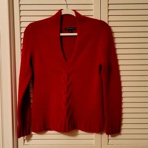 Banana Republic Red Wool Sweater S V-neck